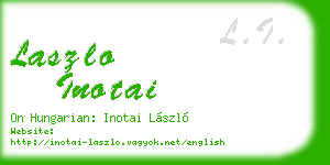 laszlo inotai business card