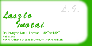 laszlo inotai business card